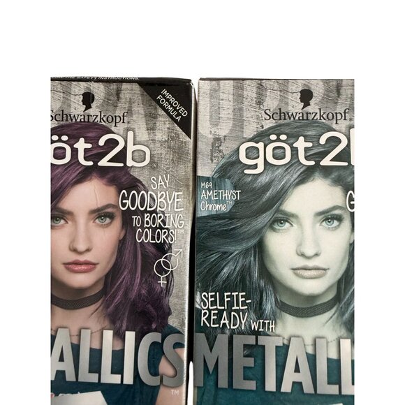 GOT2B Lot of 2 Amethyst Purple Chrome Permanent Hair Box Color NEW NIB - Picture 5 of 6